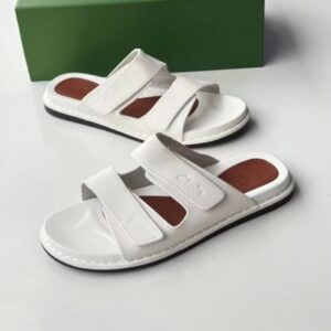 Clarks White Leather Sandals