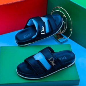 Dior Black Leather Sandals